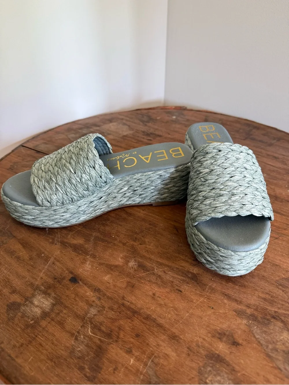 BEACH by Matisse Braided Slide Platform Sandals